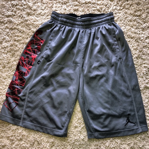 Jordan Other - Gray Jordan basketball shorts with pink & black